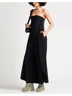 Alaïa Strapless Black Wide-Leg Jumpsuit